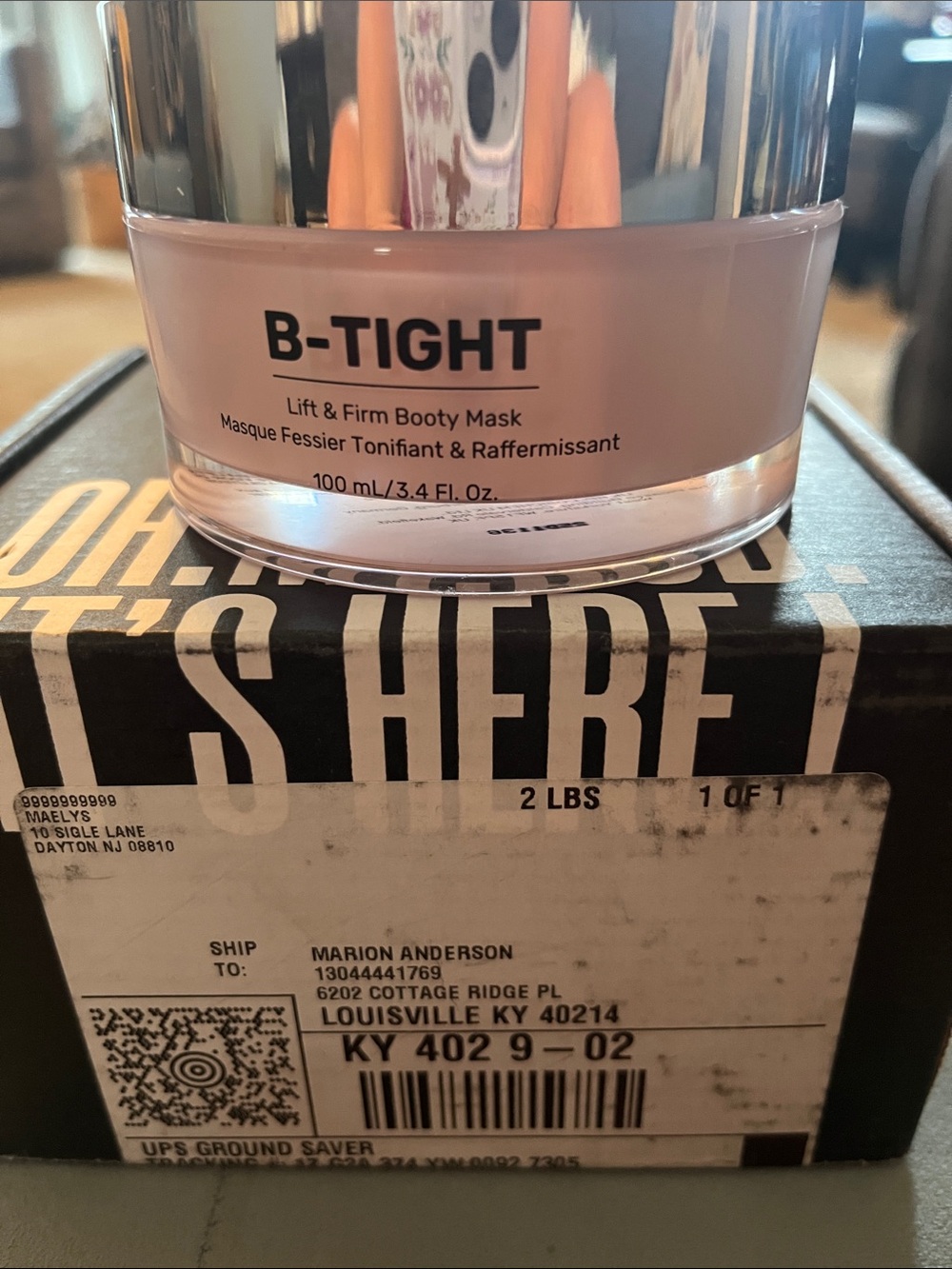 B-TIGHT Lift & Firm Booty Mask - Pink